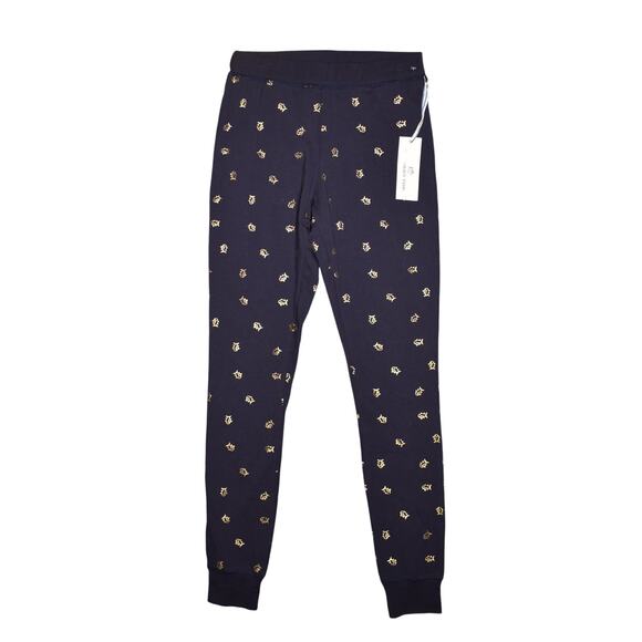 SOUTHERN TIDE NEW $58 Metallic Skipjack Dixie Lounge Pant Navy XS - Picture 1 of 3